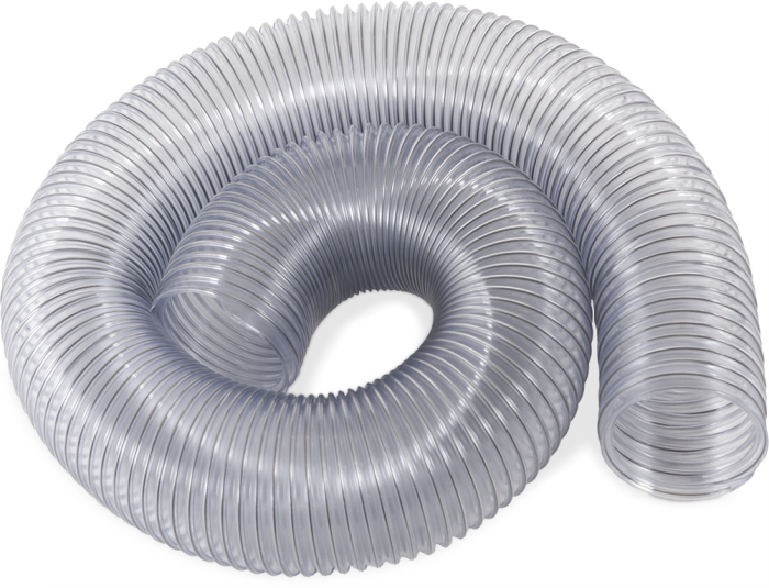 8" x 10' Clear Reinforced Anti-Static Urethane Flex-Hose