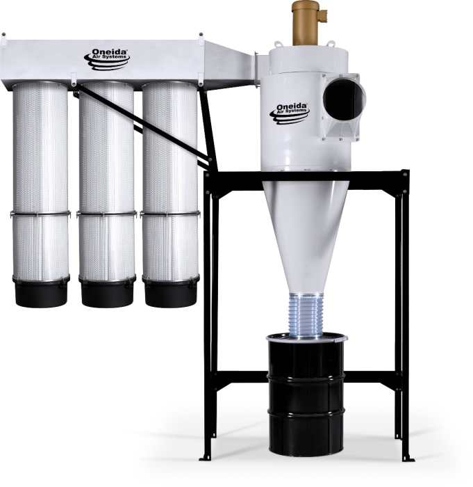 10hp 460V Direct Drive Industrial 55 Gal. MERV-13 Cyclone Dust Collector