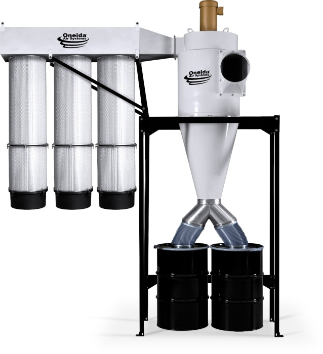 10hp 460V Direct Drive Industrial 110 Gal. MERV-13 Cyclone Dust Collector