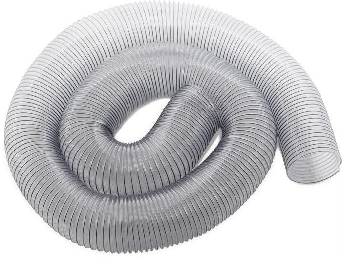 4" x 15' Clear Reinforced Anti-Static Urethane Flex-Hose