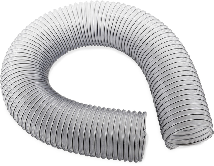 7" x 5' Clear Reinforced Anti-Static Urethane Flex-Hose