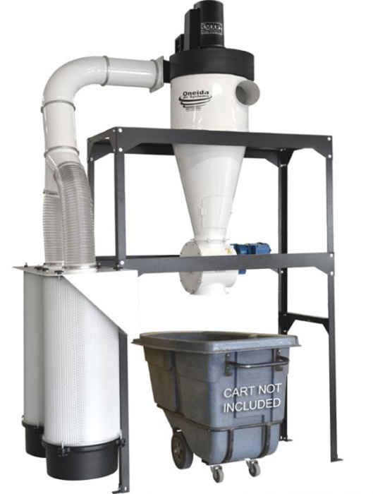 5hp High Vacuum SMART Boost Freestanding MERV-13 Cyclone Dust Collector w/ Air Lock