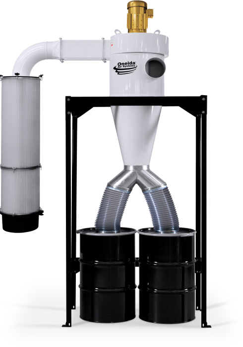 5hp 460V High Vacuum 110 Gal. Freestanding MERV-13 Cyclone Dust Collector
