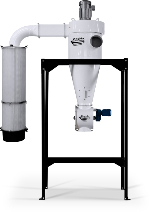 5hp 1ph High Vacuum Freestanding MERV-13 Cyclone Dust Collector w/ Air Lock