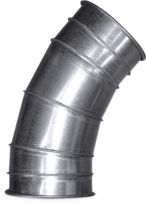 8" Quick-Clamp Duct 45 Deg. Long Radius Elbow