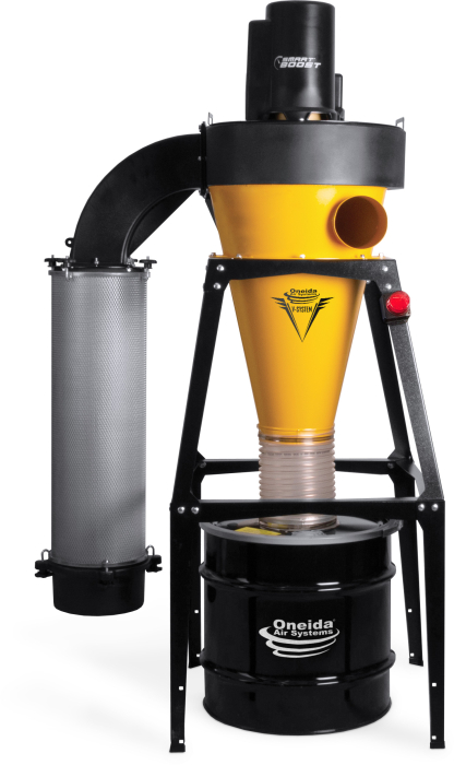 3hp V-System 3000 SMART Boost 35 Gal. Freestanding HEPA-GFM Cyclone Dust Collector