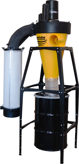 3hp V-System 3000 SMART Boost 55 Gal. Freestanding HEPA-GFM Cyclone Dust Collector