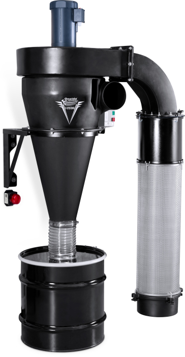 3hp 230V V-System 3000 35 Gal. Wall-Mounted HEPA-GFM Cyclone Dust Collector 