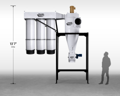 10hp 460V Direct Drive Industrial MERV-13 Cyclone Dust Collector w/ Air Lock