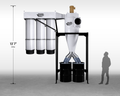 10hp 460V Direct Drive Industrial 110 Gal. MERV-13 Cyclone Dust Collector