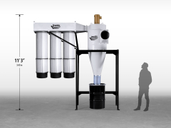 10hp 230V Direct Drive Industrial 55 Gal. MERV-13 Cyclone Dust Collector