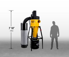 3hp Dust Gorilla Pro SMART Boost 35 Gal. Wall-Mounted HEPA-GFM Cyclone Dust Collector