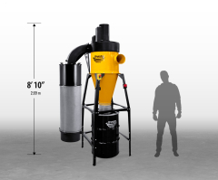 5hp 1ph Dust Gorilla Pro SMART Boost 55 Gal. Wall-Mounted HEPA-GFM Cyclone Dust Collector