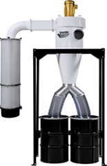 5hp 460V High Vacuum 110 Gal. Freestanding MERV-13 Cyclone Dust Collector