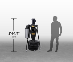 1.5hp 220V Mini-Gorilla Portable 22 Gal. HEPA-GFM Cyclone Dust Collector