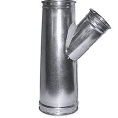 9" x 8" x 4" Quick-Clamp Duct Wye Joint