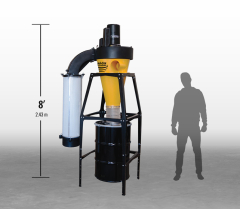 3hp V-System 3000 SMART Boost 55 Gal. Freestanding HEPA-GFM Cyclone Dust Collector