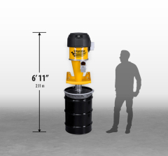 Supercell Turbo High-Pressure 55 Gal. Wall-Mounted HEPA-GFM Cyclone Dust Collector