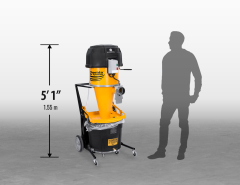 Supercell High-Pressure 14 Gal. Mobile HEPA-GFM Cyclone Dust Collector