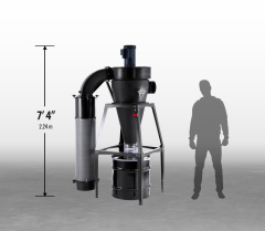 1.5hp 120V V-System 1500 35 Gal. Freestanding HEPA-GFM Cyclone Dust Collector