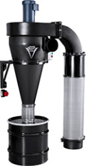 3hp 230V V-System 3000 35 Gal. Wall-Mounted HEPA-GFM Cyclone Dust Collector 