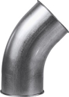 Side view of Quick-Clamp 45 Degree Long Radius Elbow Ductwork Fitting #GEL074500