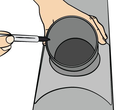 Tracing the Saddle Tap Wye on ductwork