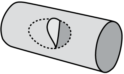 Outline cut out of ductwork