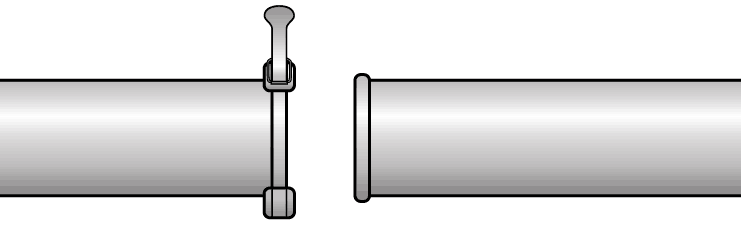 Diagram of connected Quick-Clamp duct parts