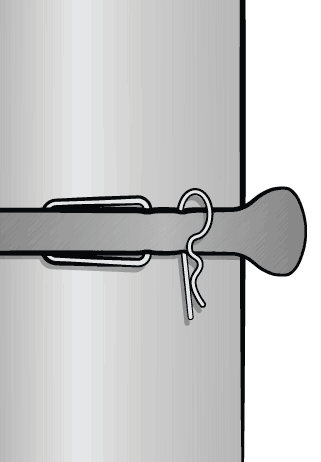 Clamp with cotter pin in