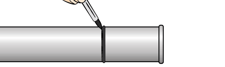 Adding O-Ring to mark the cut