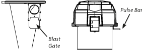 Diagram - location of blast gate and pulse bar