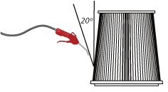 20 degree angle for filter cleaning