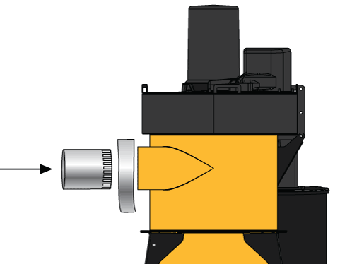 Machine adapter connecting to inlet