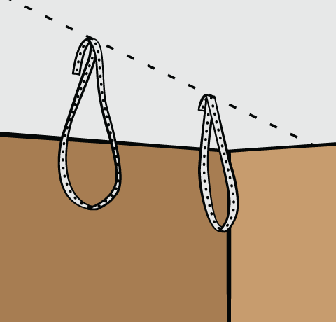 Hanger strap spacing
