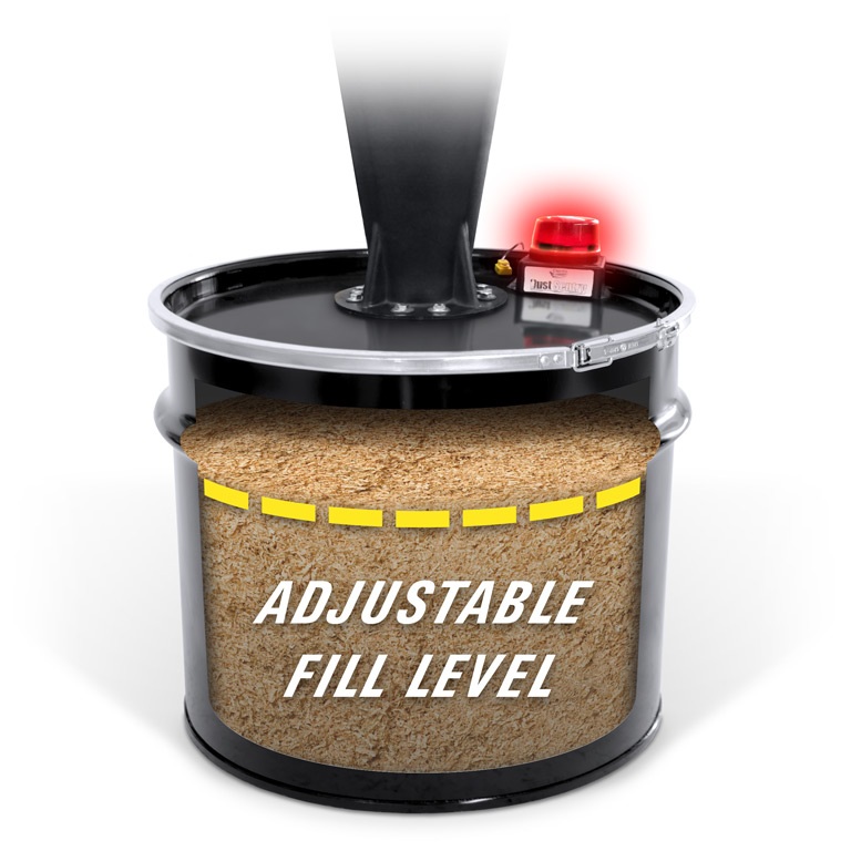 Dust Sentry alerts based on custom adjustable fill level