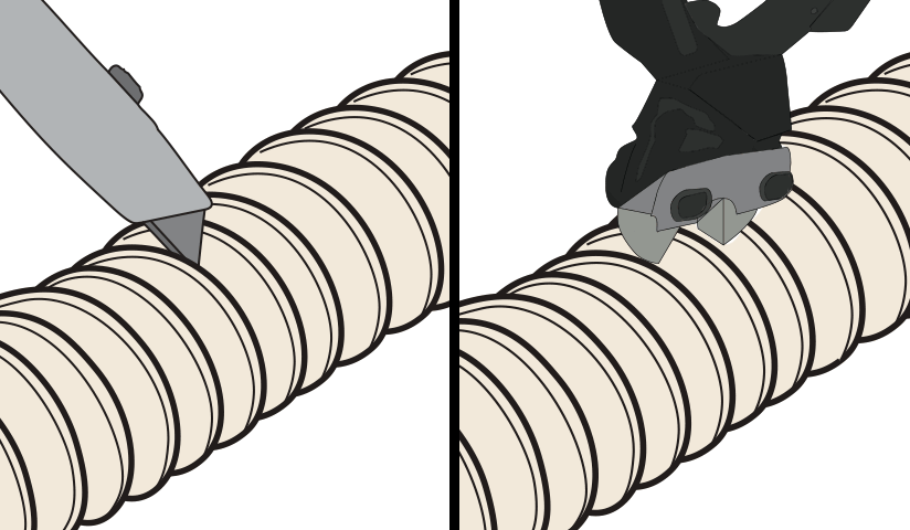 Illustration of Cutting Flex Hose