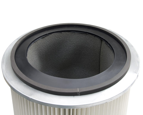 Drop-in silencer fully inserted into cartridge filter