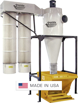 Hopper shown with 7.5HP Direct Drive Dust Collection System