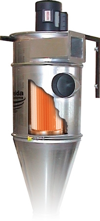 Example of installed internal filter
