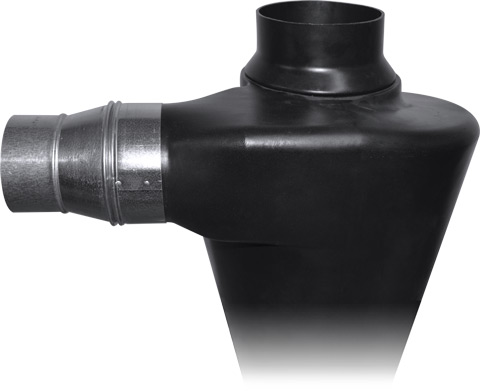 Reducer placed OVER inlet of Super Dust Deputy&reg;