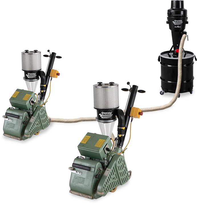 Dual Vortex Equipped Floor Sanders
